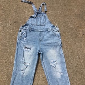 Distressed Overalls